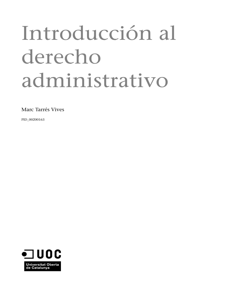 Introducción al derecho administrativo
