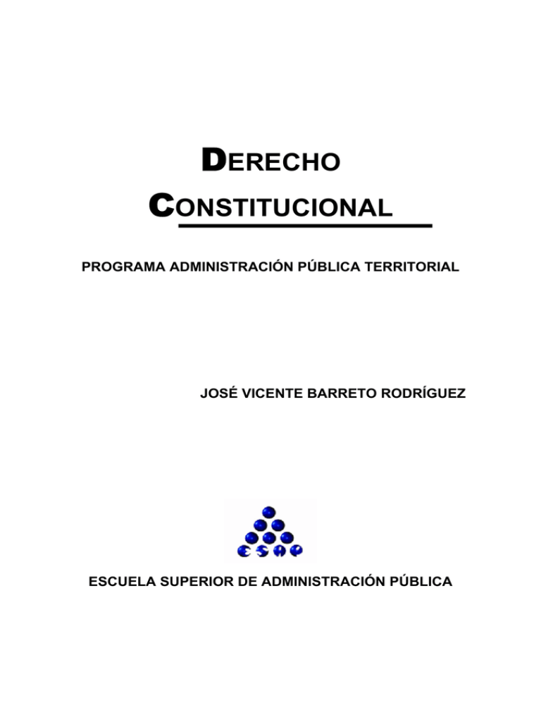 Derecho constitucional José Vicente Barreto Rodríguez