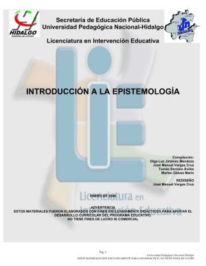 Introducción a la epistemología UPN Morelos
