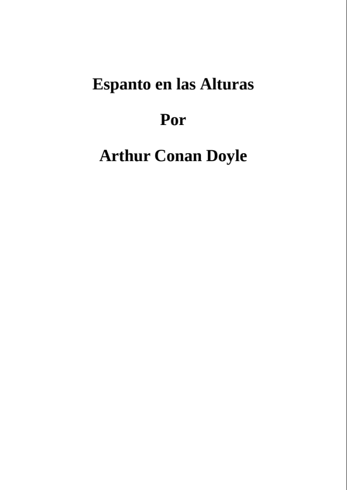 Espanto en las alturas
