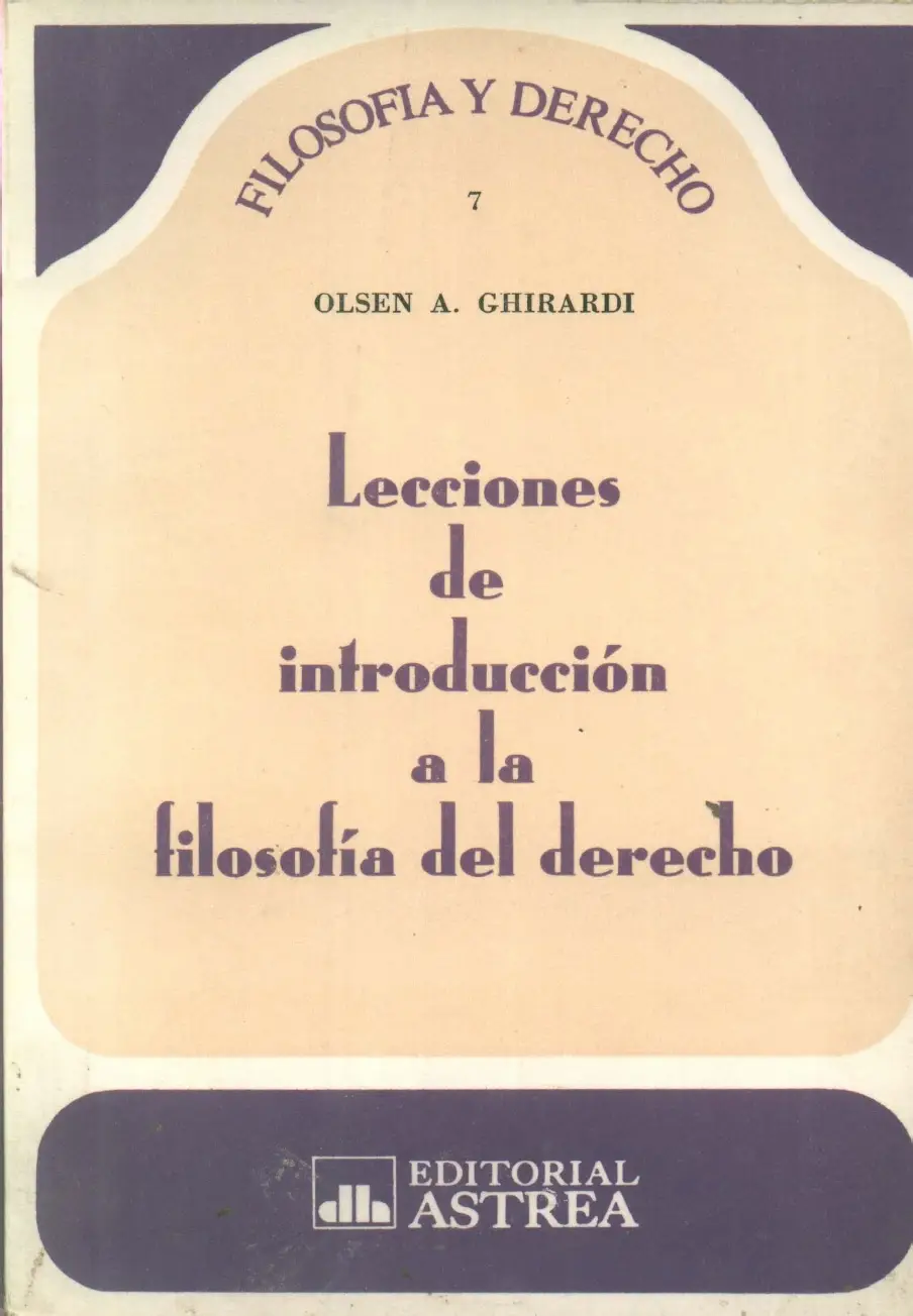 Lecciones de Introduccion A La Filosofia Del Derecho