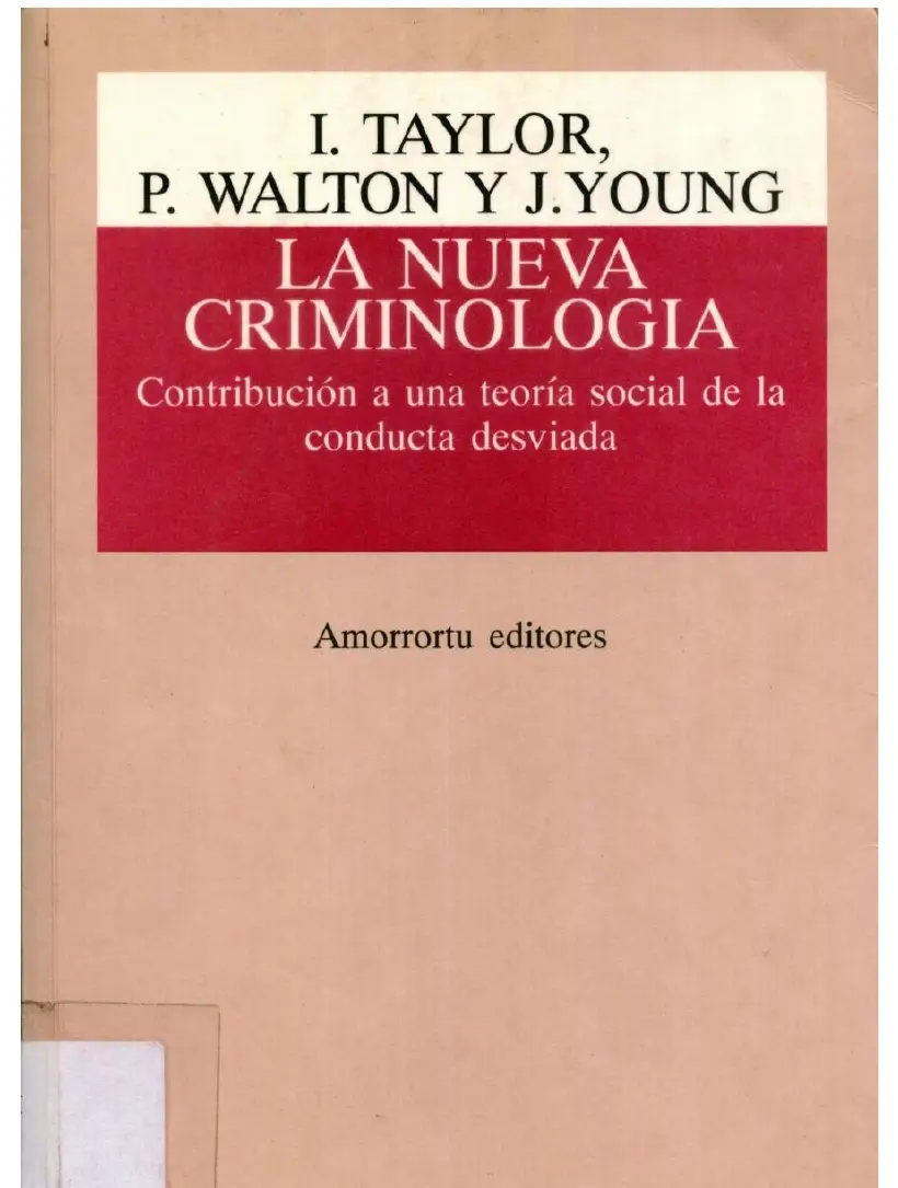 La Nueva Criminologia