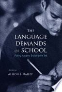 The Language Demands of School
