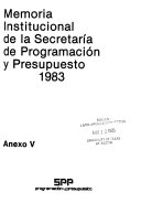 Memoria institucional de la Secretaría de Programación y Presupuesto